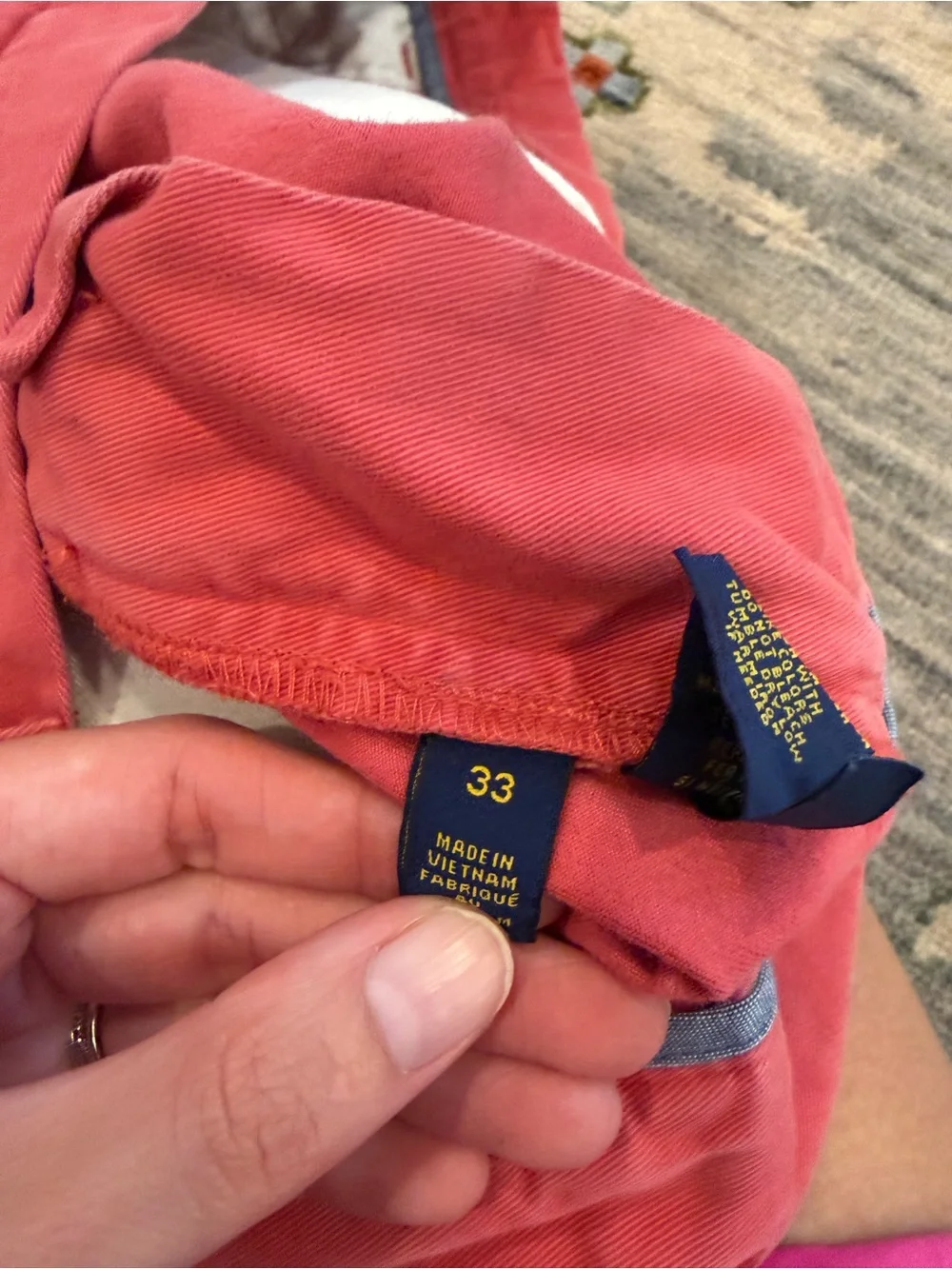 Polo Ralph Lauren Shorts Mens size 33 Red Classic Fit 6” Chino Cotton